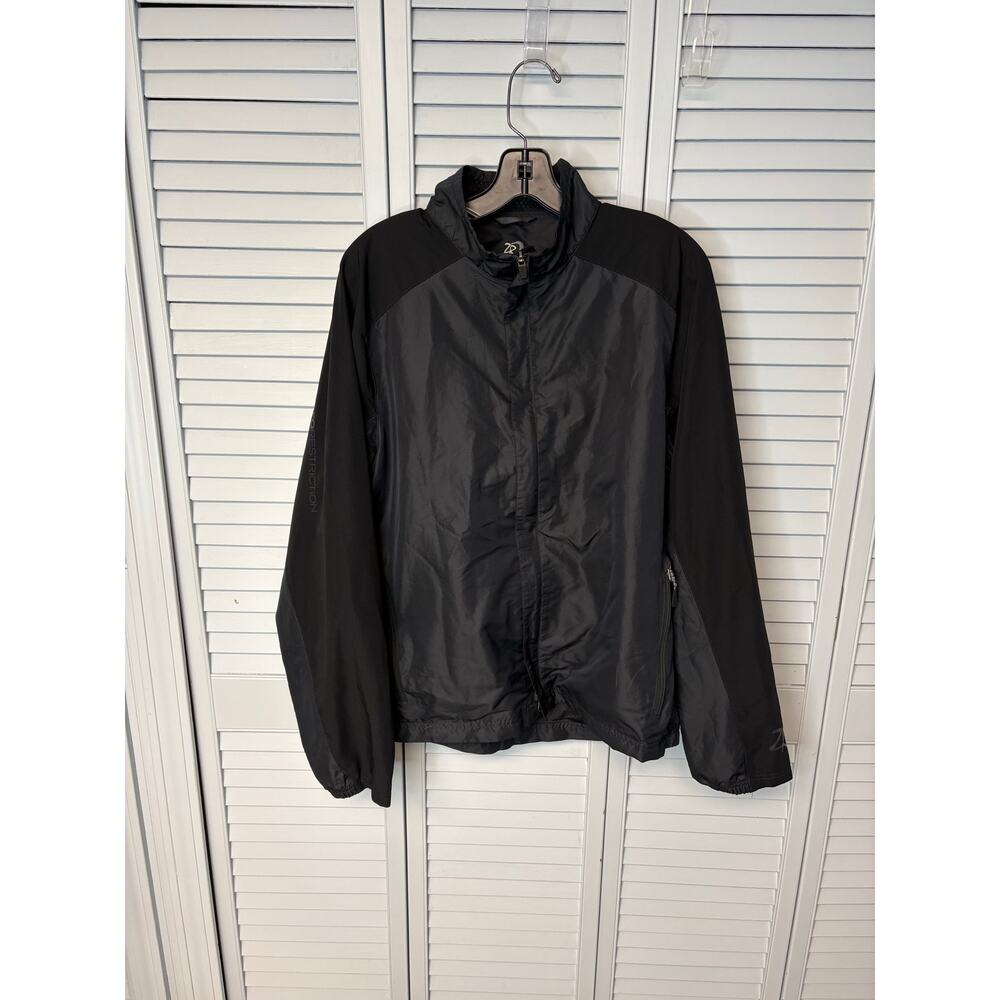 Zero Restriction Tour Series black on black full zip jacket w/pockets men's med